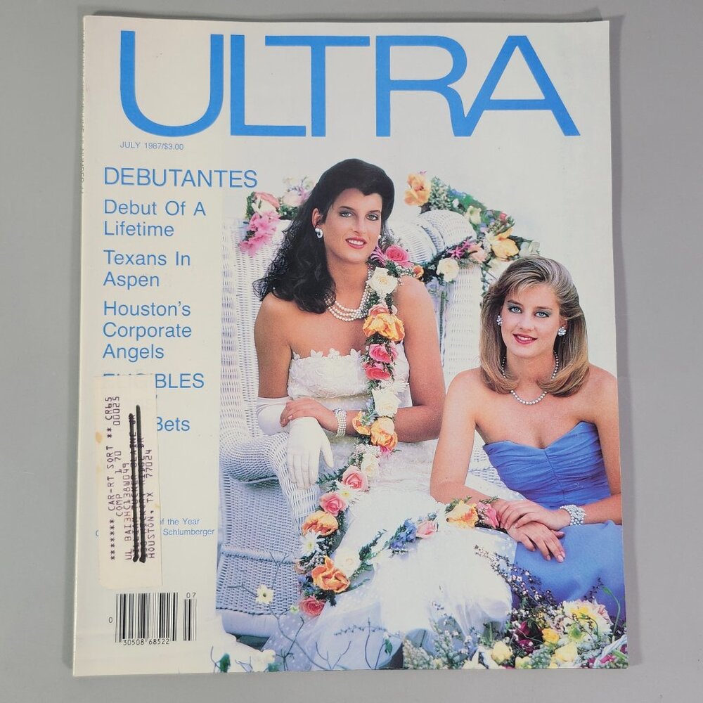 Ultra Magazine Houston High-Society July 1987 Schlumberger Sisters Debutantes